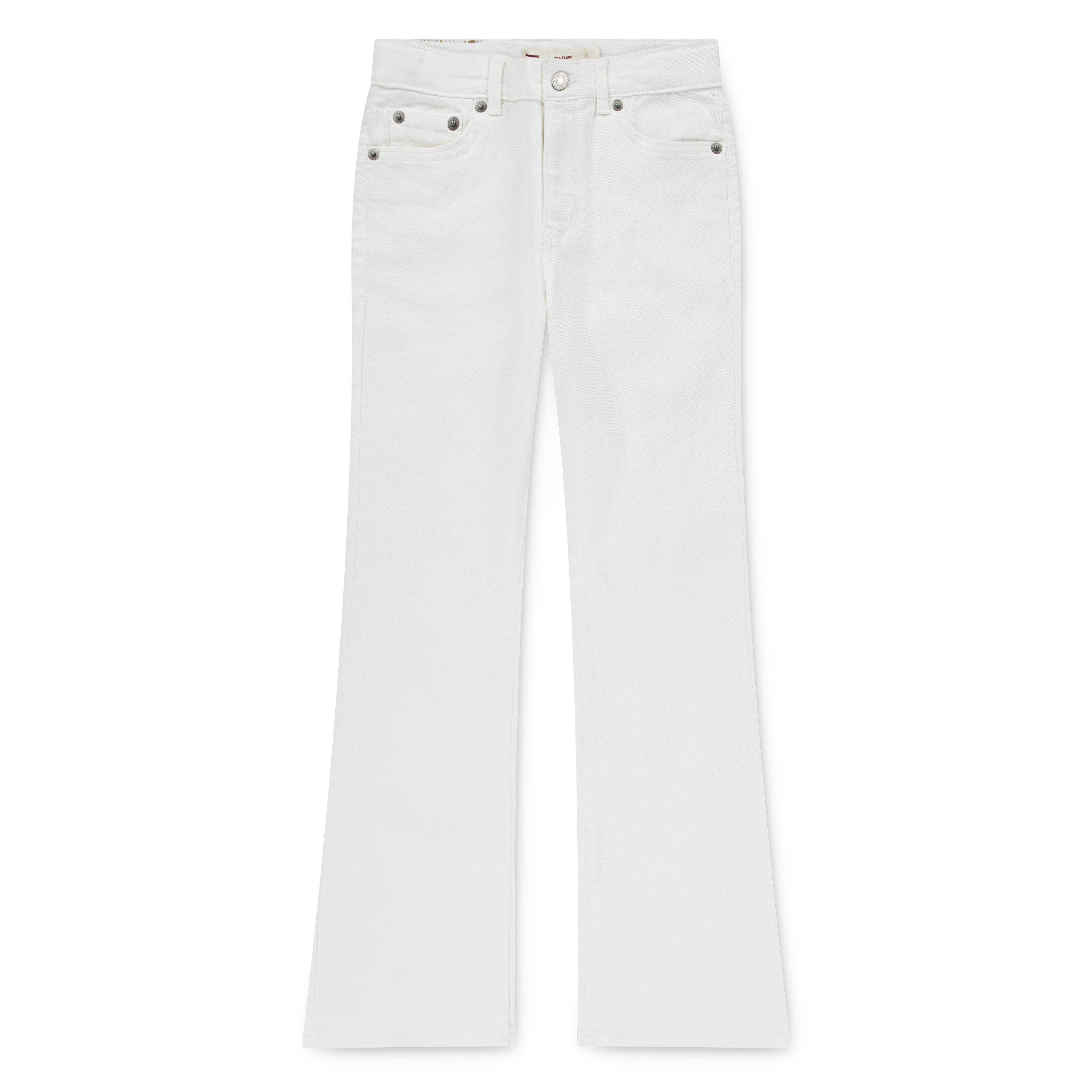 Levi's Big Girls' 726 High Rise Flare Wash Denim Jeans - White - WHITE